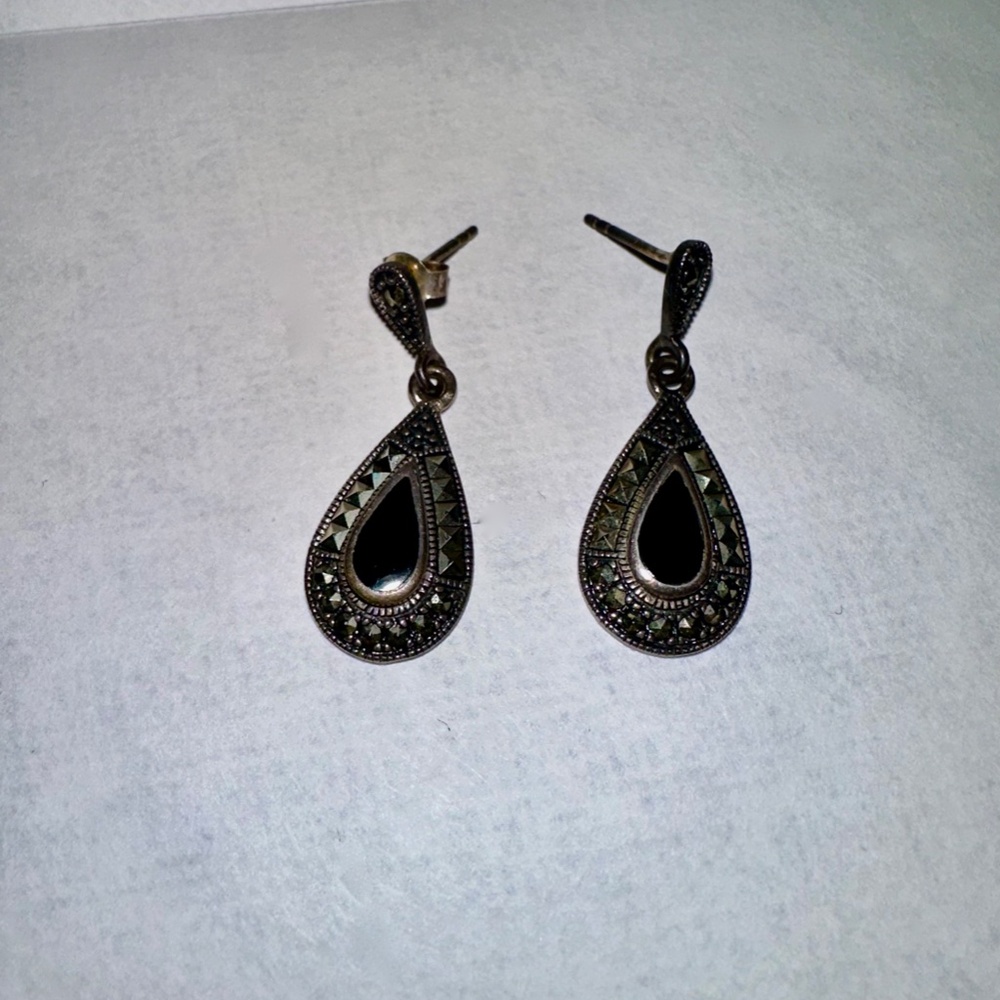 Antique Silver Marcasite Earrings